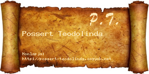Possert Teodolinda névjegykártya
